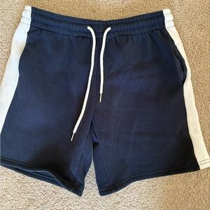 Edikted Navy and White Athletic Men's Shorts